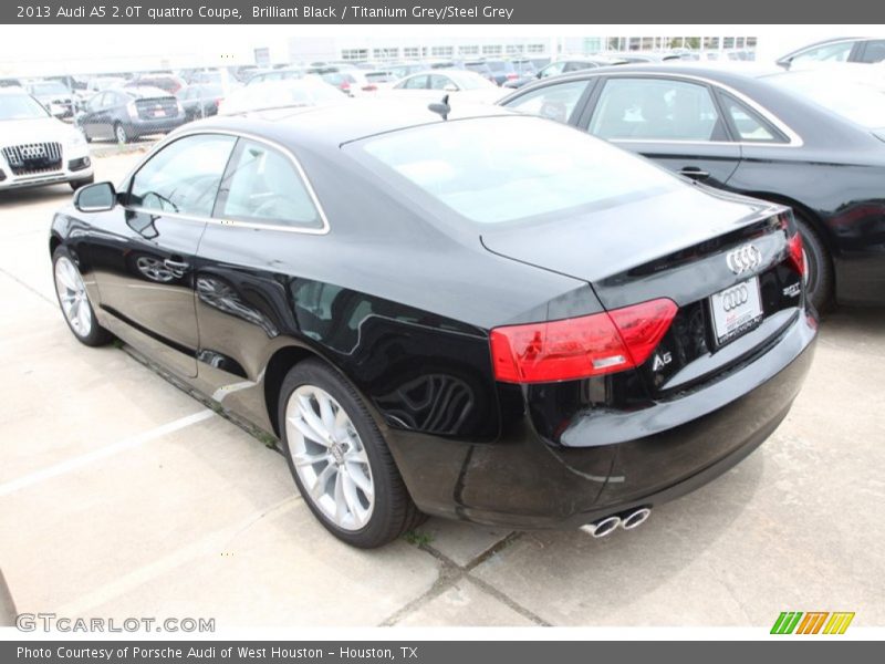 Brilliant Black / Titanium Grey/Steel Grey 2013 Audi A5 2.0T quattro Coupe