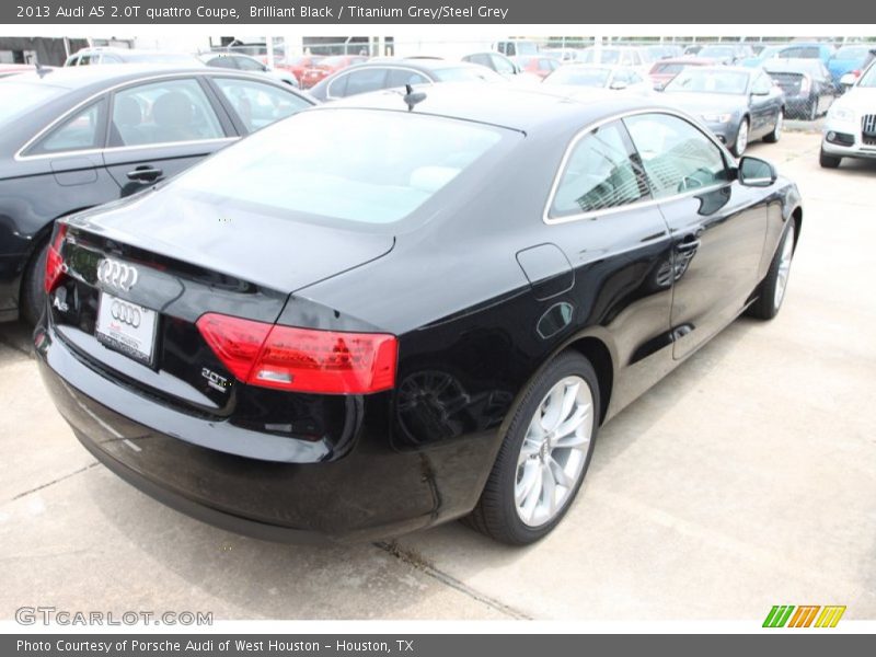 Brilliant Black / Titanium Grey/Steel Grey 2013 Audi A5 2.0T quattro Coupe
