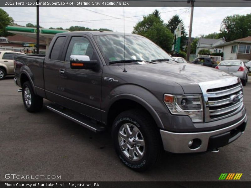 Sterling Gray Metallic / Black 2013 Ford F150 Lariat SuperCab 4x4