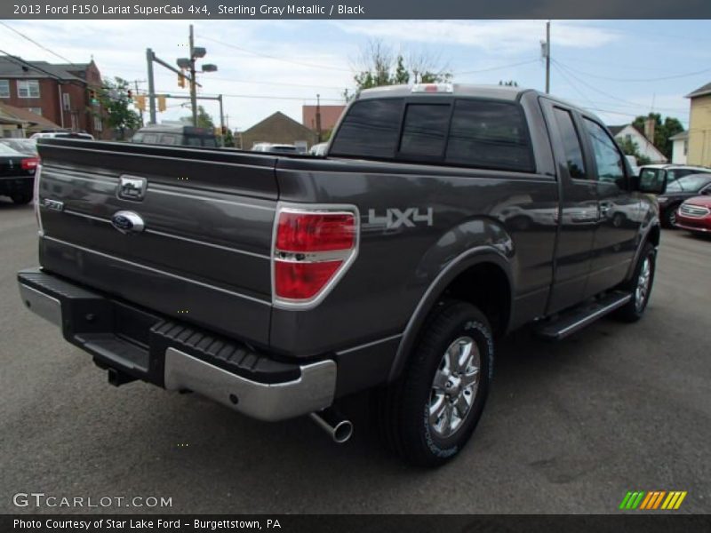 Sterling Gray Metallic / Black 2013 Ford F150 Lariat SuperCab 4x4