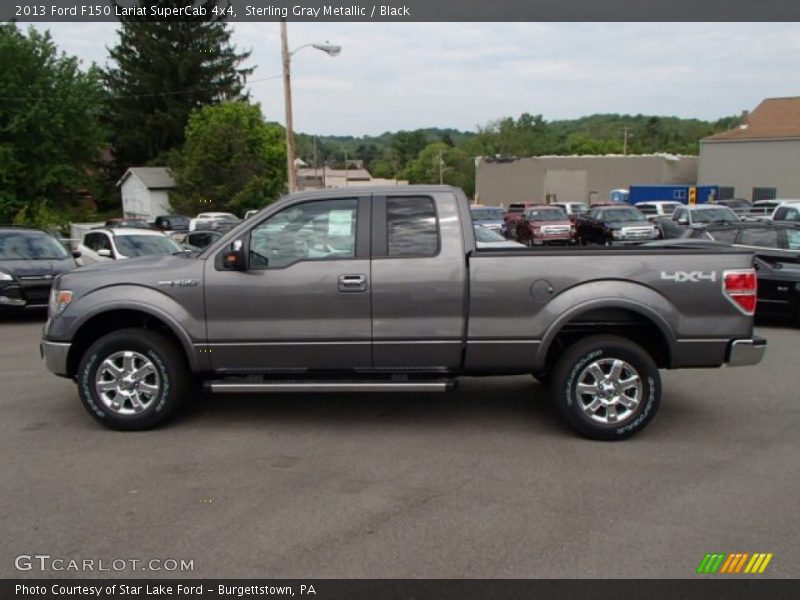 Sterling Gray Metallic / Black 2013 Ford F150 Lariat SuperCab 4x4