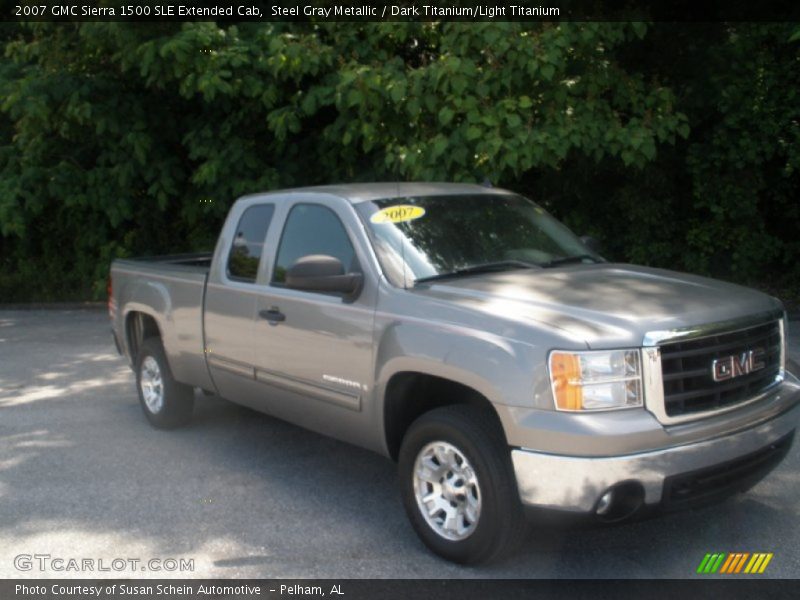 Steel Gray Metallic / Dark Titanium/Light Titanium 2007 GMC Sierra 1500 SLE Extended Cab