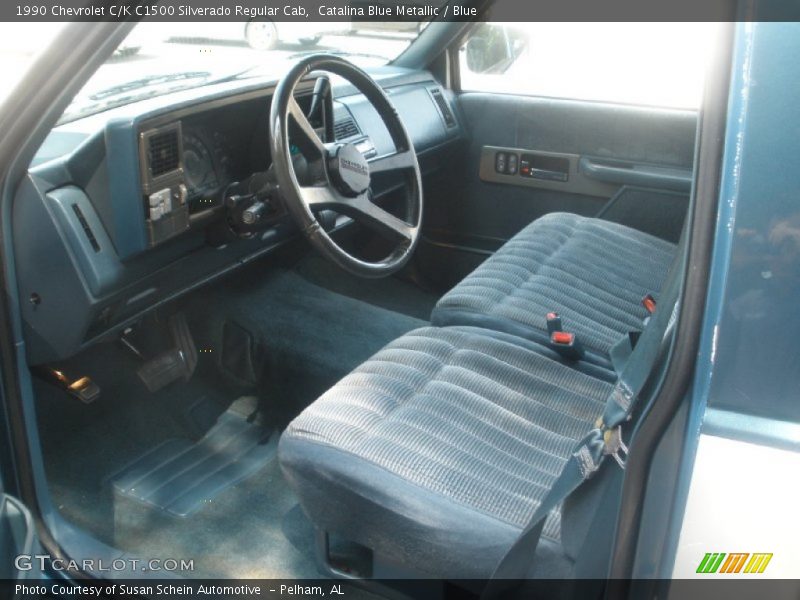 Catalina Blue Metallic / Blue 1990 Chevrolet C/K C1500 Silverado Regular Cab