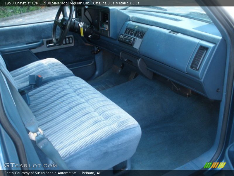 Catalina Blue Metallic / Blue 1990 Chevrolet C/K C1500 Silverado Regular Cab