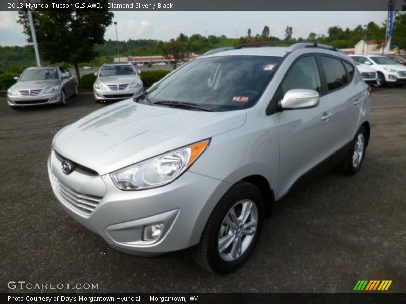 Diamond Silver / Black 2013 Hyundai Tucson GLS AWD