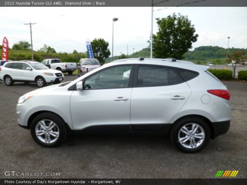 Diamond Silver / Black 2013 Hyundai Tucson GLS AWD