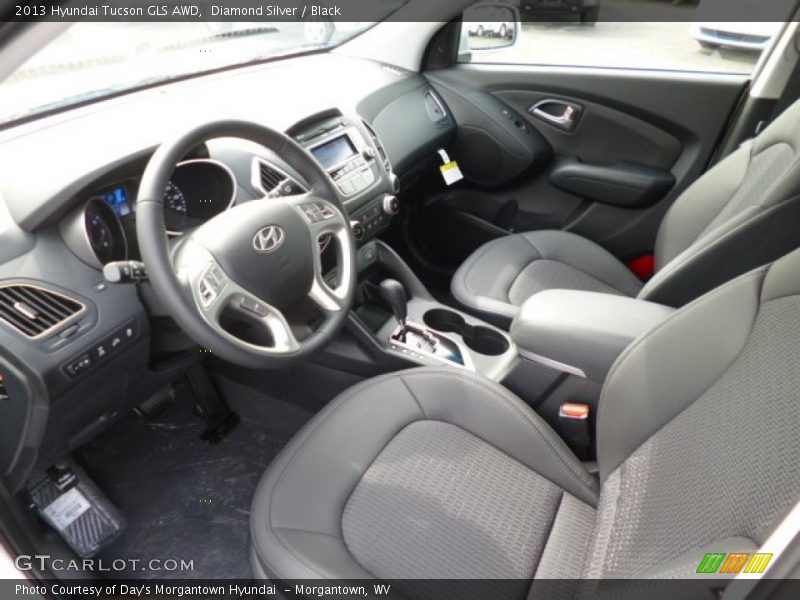 Diamond Silver / Black 2013 Hyundai Tucson GLS AWD