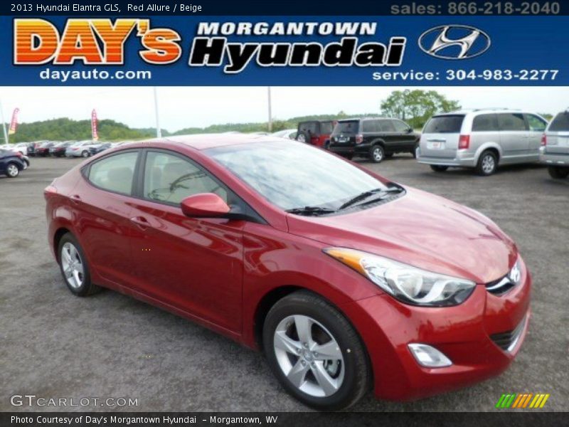 Red Allure / Beige 2013 Hyundai Elantra GLS