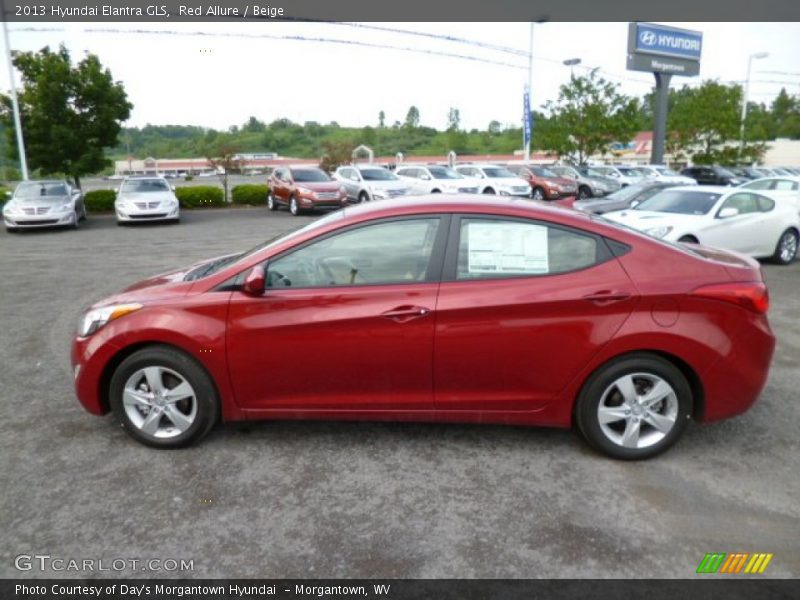 Red Allure / Beige 2013 Hyundai Elantra GLS