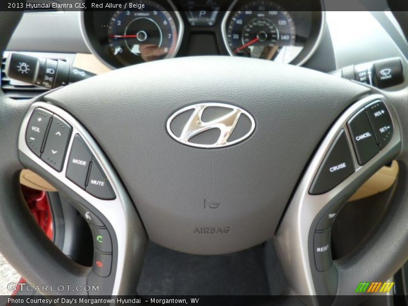 Red Allure / Beige 2013 Hyundai Elantra GLS