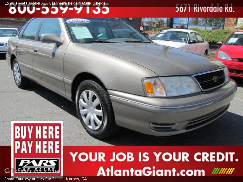Cashmere Beige Metallic / Beige 1998 Toyota Avalon XL