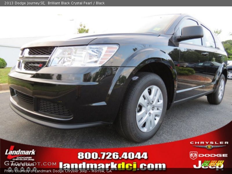 Brilliant Black Crystal Pearl / Black 2013 Dodge Journey SE