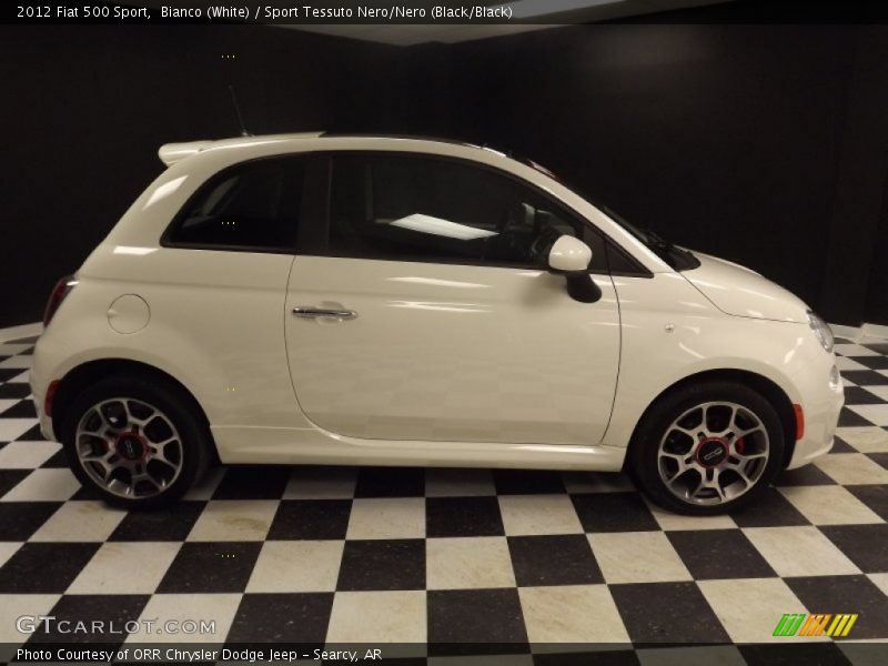 Bianco (White) / Sport Tessuto Nero/Nero (Black/Black) 2012 Fiat 500 Sport