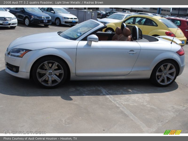 Light Silver Metallic / Madras Brown 2008 Audi TT 3.2 quattro Roadster