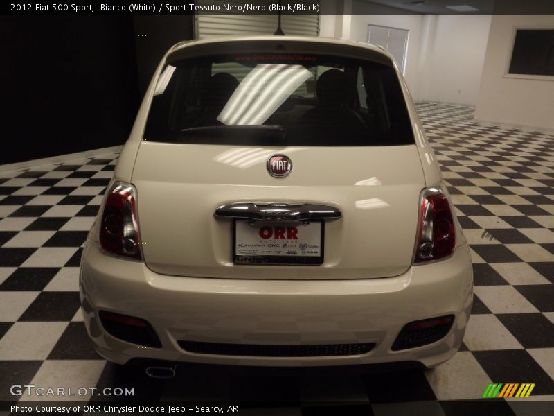 Bianco (White) / Sport Tessuto Nero/Nero (Black/Black) 2012 Fiat 500 Sport