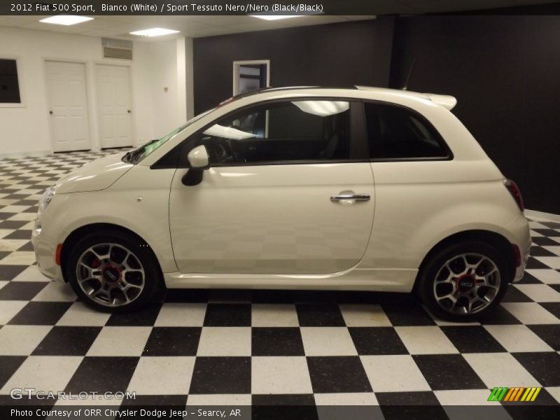 Bianco (White) / Sport Tessuto Nero/Nero (Black/Black) 2012 Fiat 500 Sport