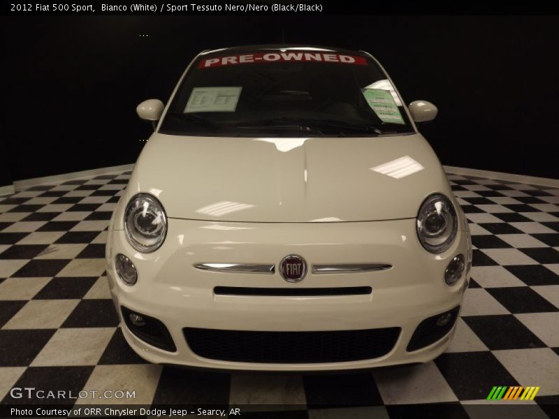 Bianco (White) / Sport Tessuto Nero/Nero (Black/Black) 2012 Fiat 500 Sport