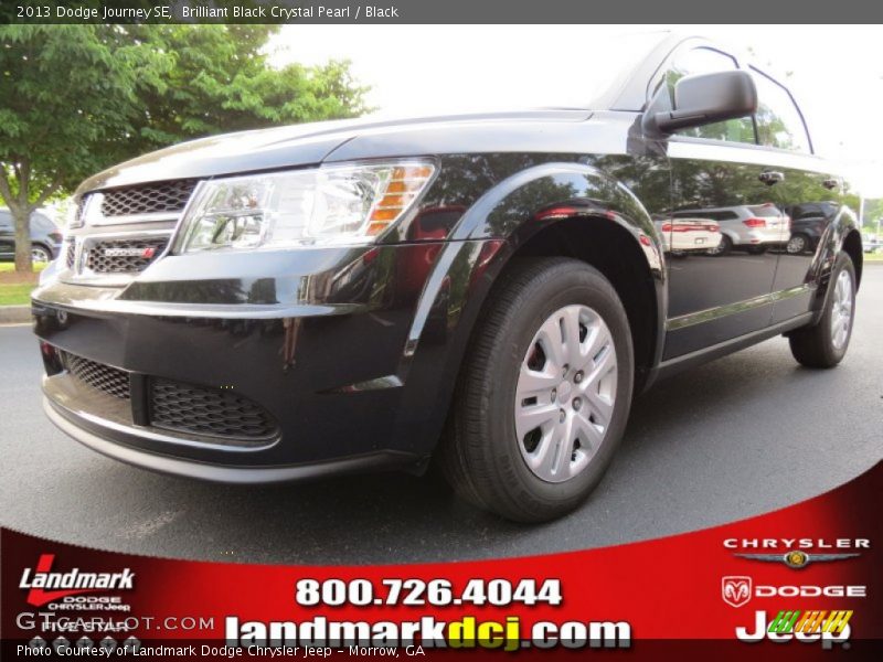 Brilliant Black Crystal Pearl / Black 2013 Dodge Journey SE