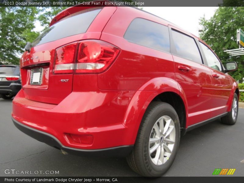 Brilliant Red Tri-Coat Pearl / Black/Light Frost Beige 2013 Dodge Journey SXT