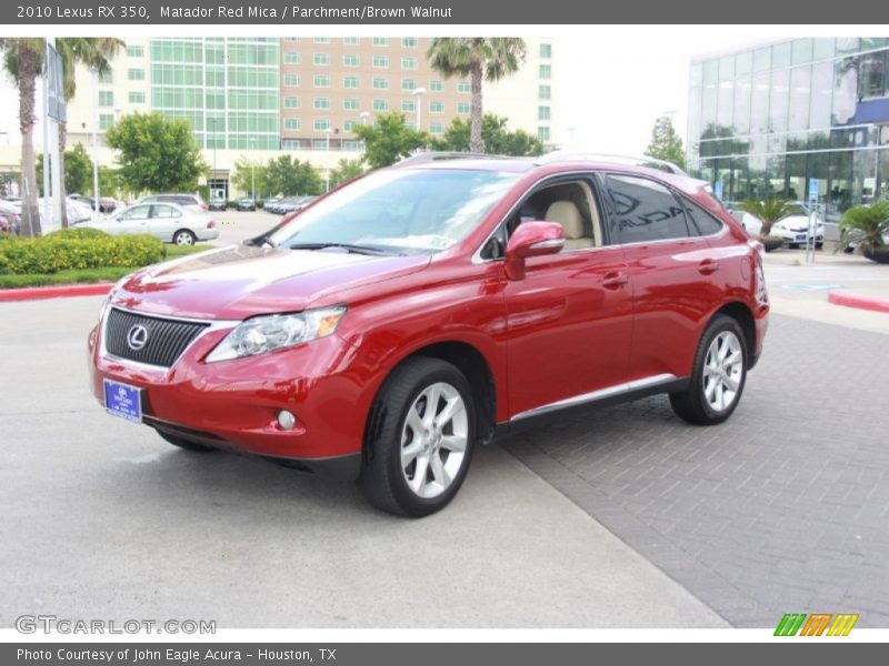 Matador Red Mica / Parchment/Brown Walnut 2010 Lexus RX 350