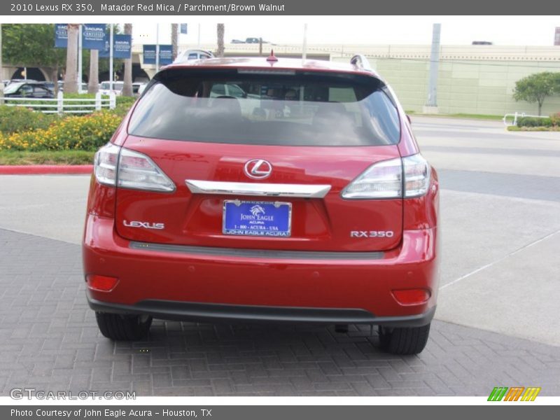 Matador Red Mica / Parchment/Brown Walnut 2010 Lexus RX 350
