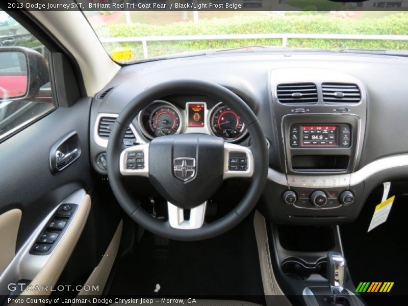 Brilliant Red Tri-Coat Pearl / Black/Light Frost Beige 2013 Dodge Journey SXT