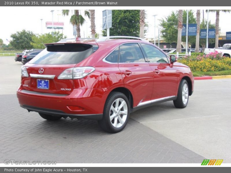 Matador Red Mica / Parchment/Brown Walnut 2010 Lexus RX 350