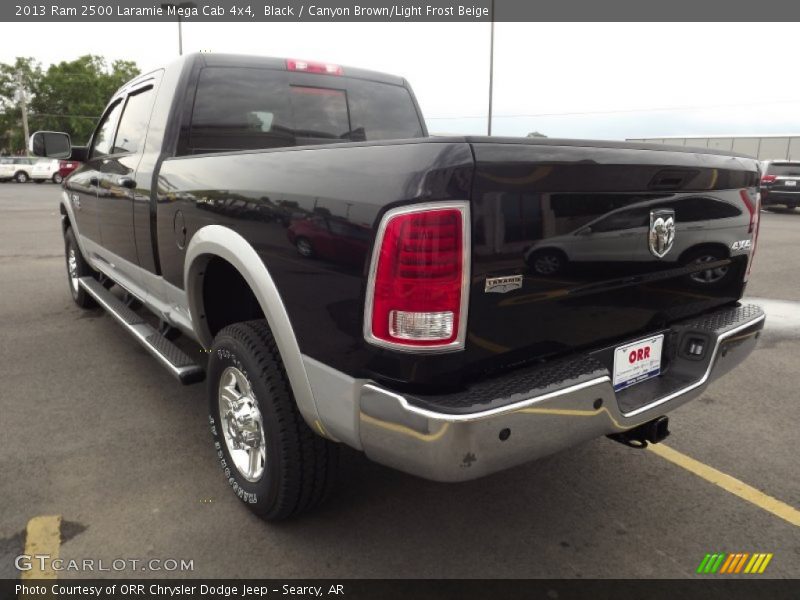 Black / Canyon Brown/Light Frost Beige 2013 Ram 2500 Laramie Mega Cab 4x4