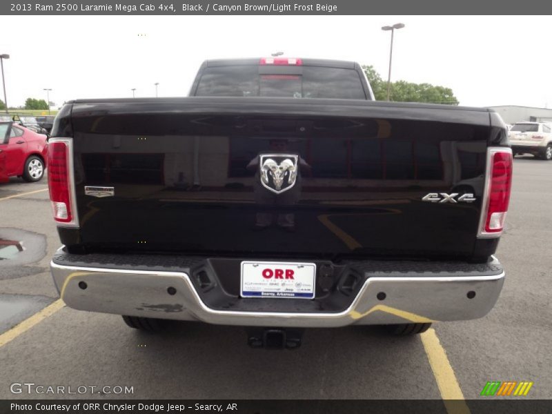 Black / Canyon Brown/Light Frost Beige 2013 Ram 2500 Laramie Mega Cab 4x4