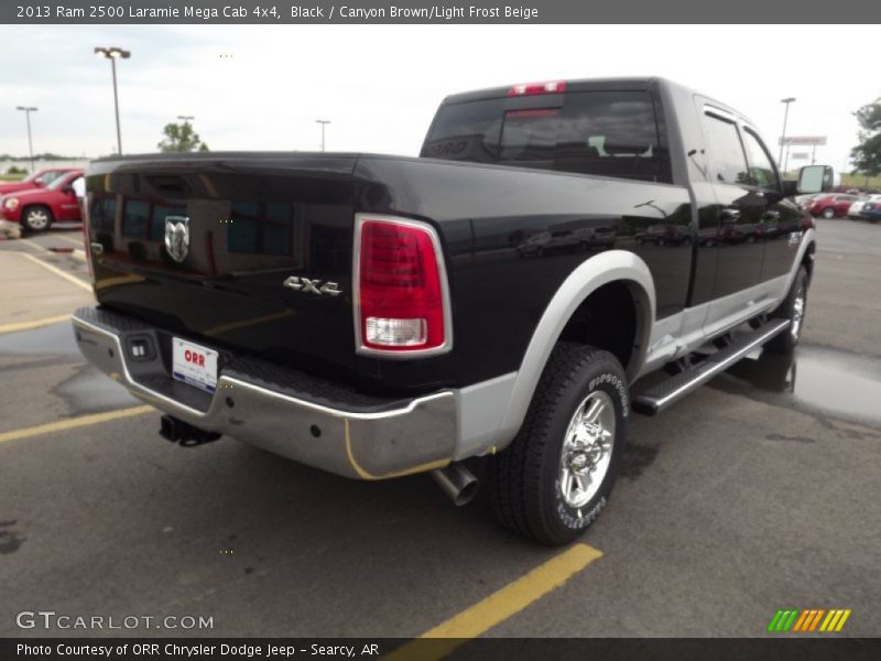 Black / Canyon Brown/Light Frost Beige 2013 Ram 2500 Laramie Mega Cab 4x4