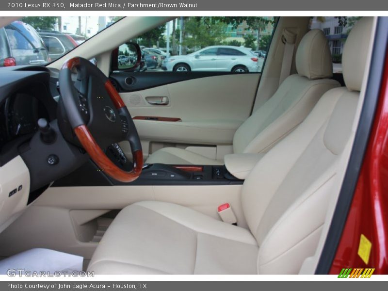 Matador Red Mica / Parchment/Brown Walnut 2010 Lexus RX 350