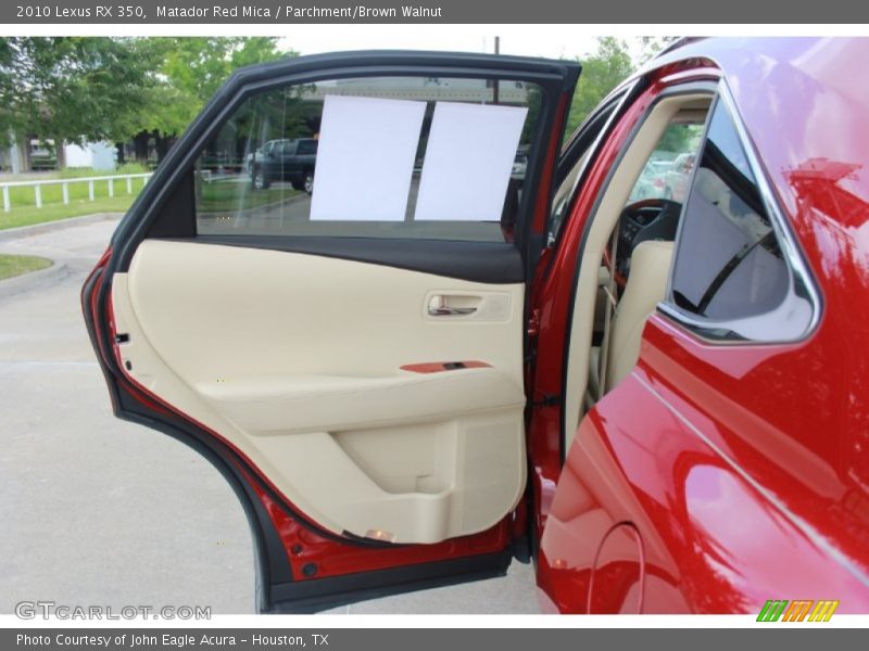 Matador Red Mica / Parchment/Brown Walnut 2010 Lexus RX 350