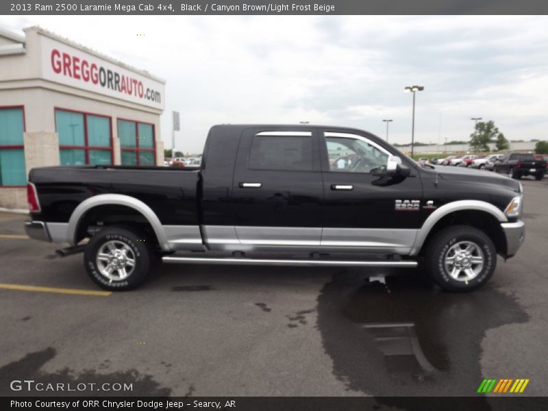 Black / Canyon Brown/Light Frost Beige 2013 Ram 2500 Laramie Mega Cab 4x4