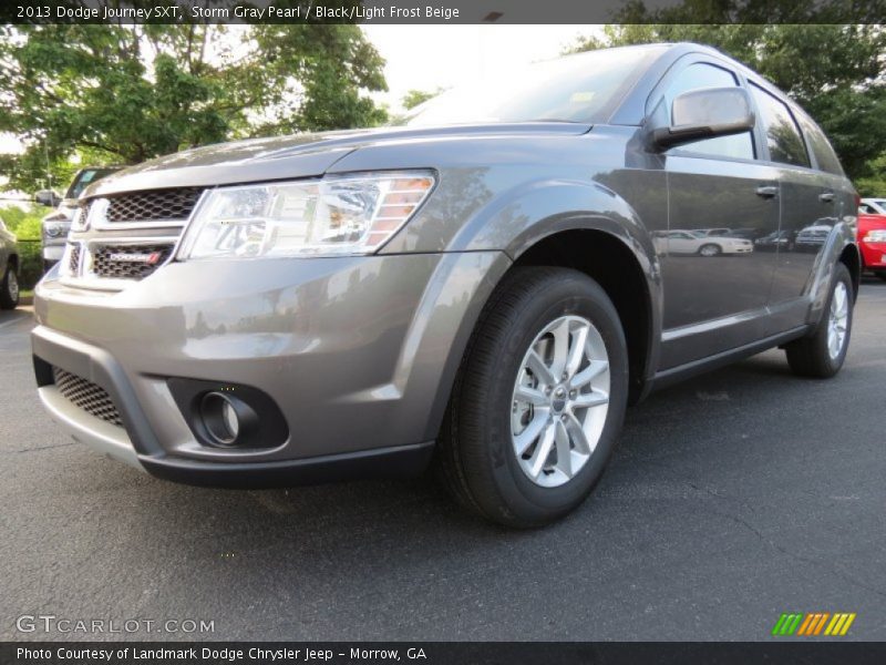 Storm Gray Pearl / Black/Light Frost Beige 2013 Dodge Journey SXT