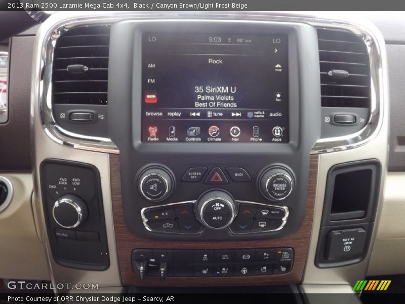 Black / Canyon Brown/Light Frost Beige 2013 Ram 2500 Laramie Mega Cab 4x4