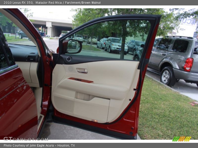 Matador Red Mica / Parchment/Brown Walnut 2010 Lexus RX 350