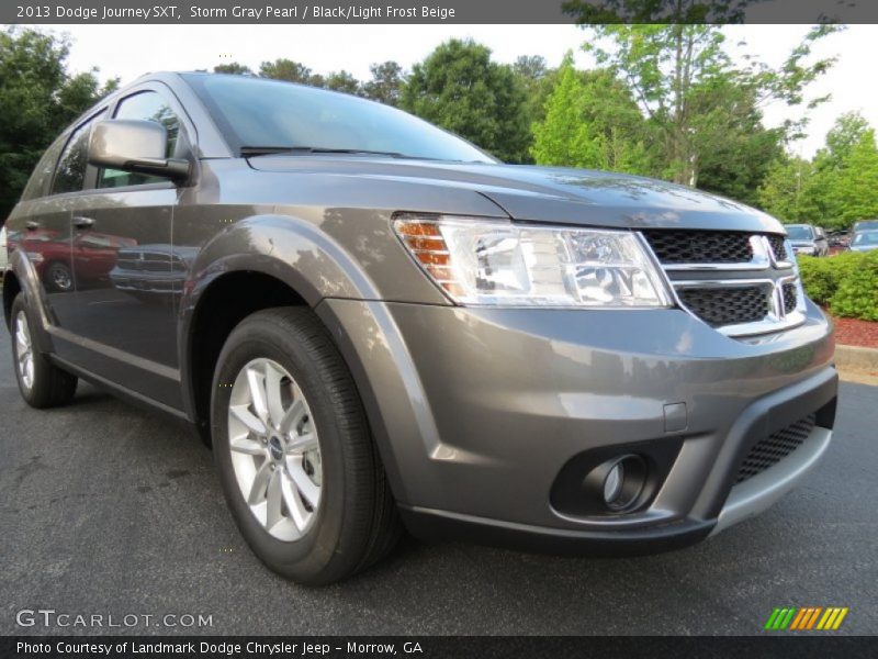 Storm Gray Pearl / Black/Light Frost Beige 2013 Dodge Journey SXT