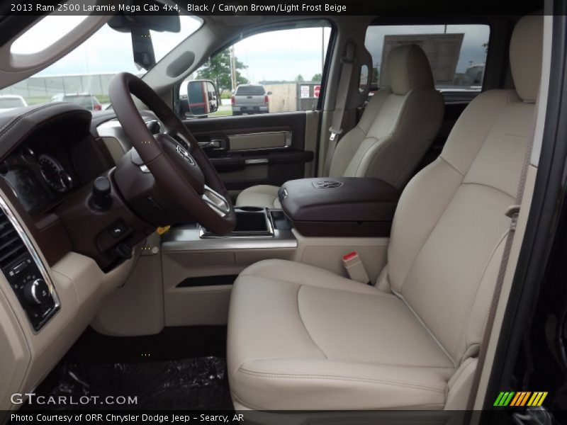 Black / Canyon Brown/Light Frost Beige 2013 Ram 2500 Laramie Mega Cab 4x4