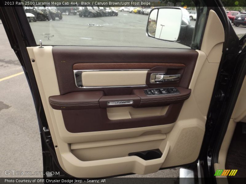 Black / Canyon Brown/Light Frost Beige 2013 Ram 2500 Laramie Mega Cab 4x4