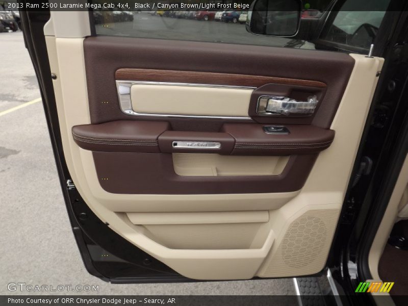 Black / Canyon Brown/Light Frost Beige 2013 Ram 2500 Laramie Mega Cab 4x4