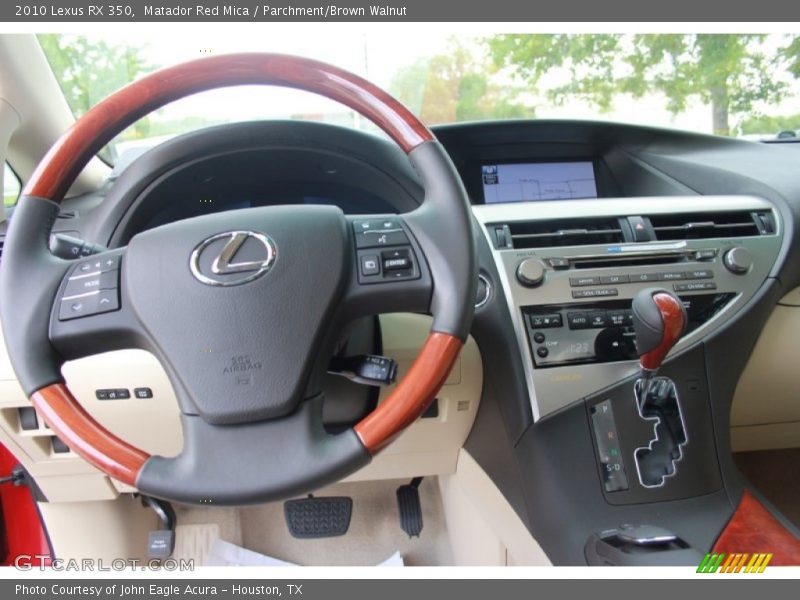Matador Red Mica / Parchment/Brown Walnut 2010 Lexus RX 350