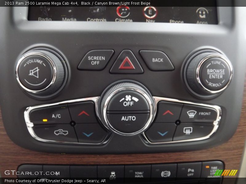 Black / Canyon Brown/Light Frost Beige 2013 Ram 2500 Laramie Mega Cab 4x4