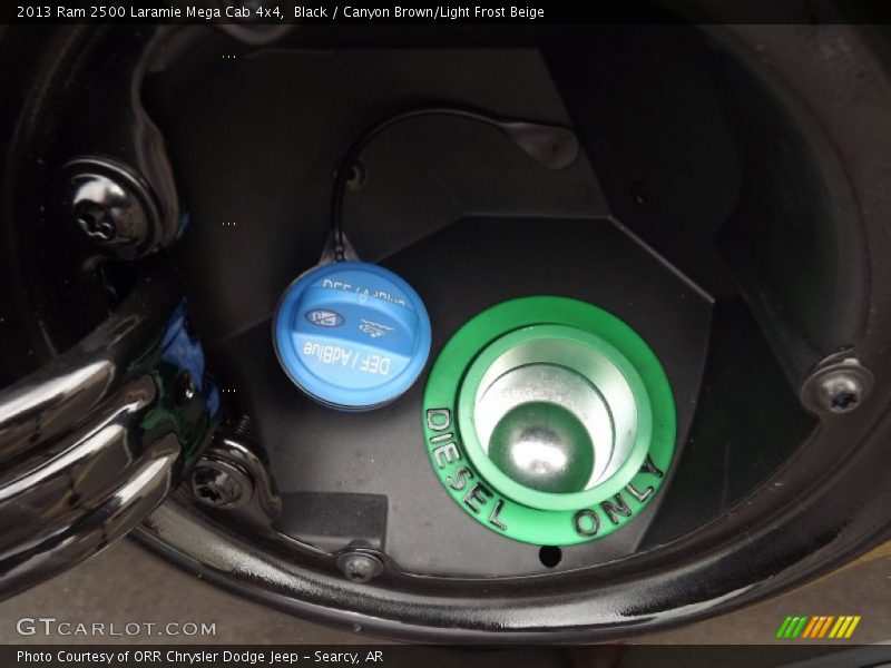 Black / Canyon Brown/Light Frost Beige 2013 Ram 2500 Laramie Mega Cab 4x4