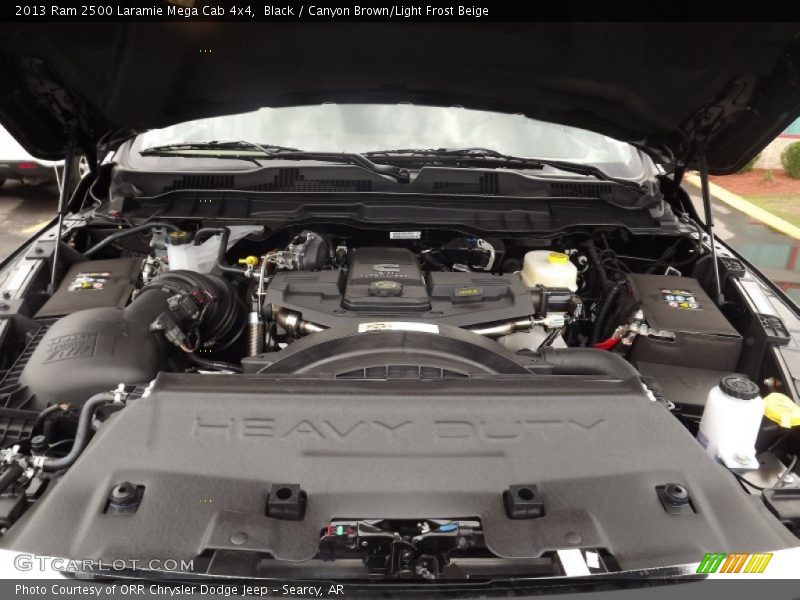 Black / Canyon Brown/Light Frost Beige 2013 Ram 2500 Laramie Mega Cab 4x4