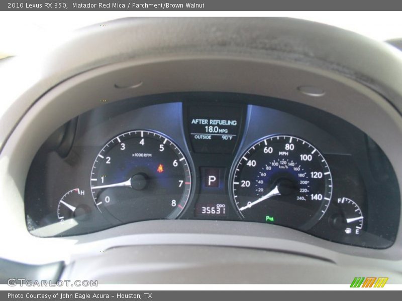 Matador Red Mica / Parchment/Brown Walnut 2010 Lexus RX 350