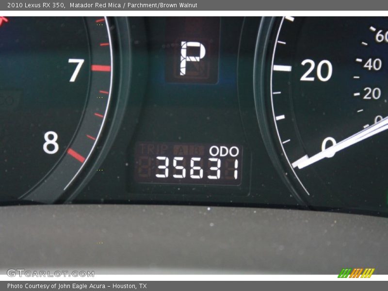 Matador Red Mica / Parchment/Brown Walnut 2010 Lexus RX 350