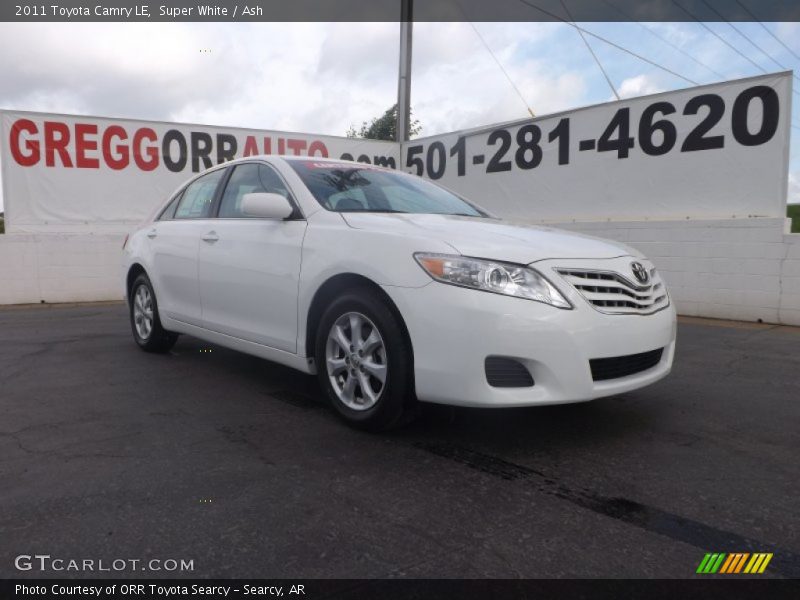 Super White / Ash 2011 Toyota Camry LE