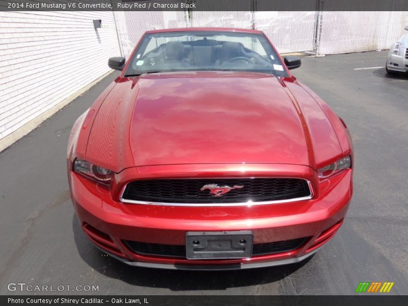 Ruby Red / Charcoal Black 2014 Ford Mustang V6 Convertible