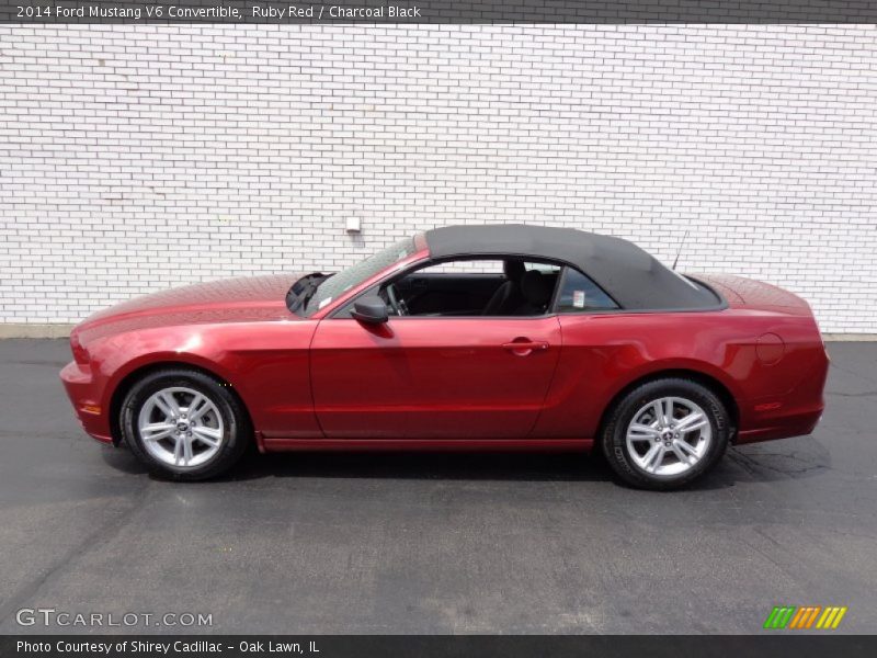 Ruby Red / Charcoal Black 2014 Ford Mustang V6 Convertible