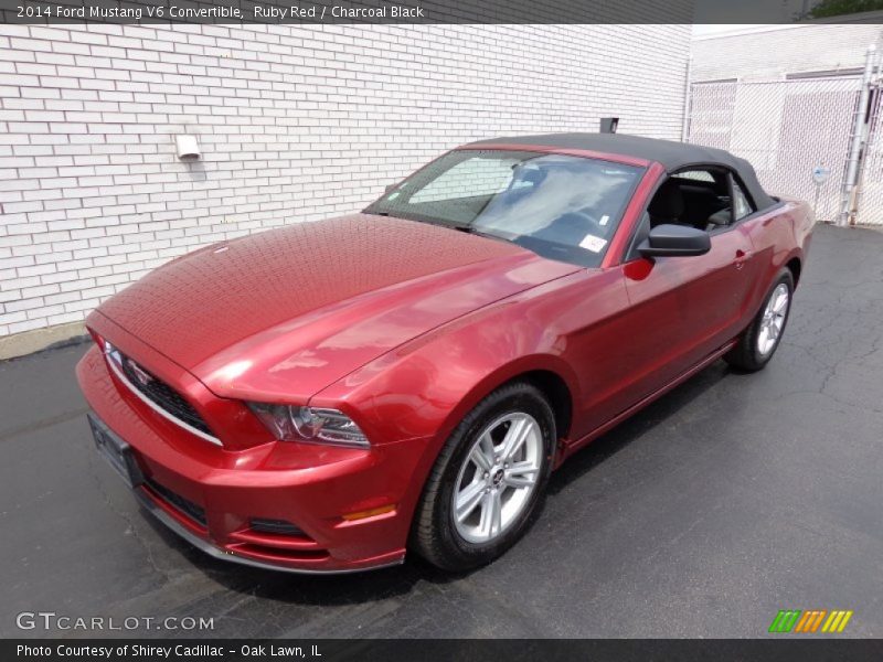 Ruby Red / Charcoal Black 2014 Ford Mustang V6 Convertible
